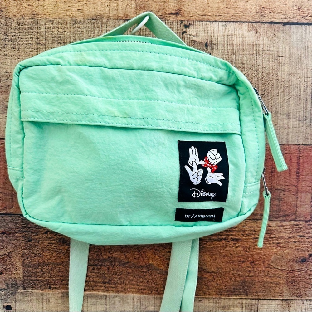 Ambush Yoon x Disney Minnie Mouse Uniqlo UT LOVE Mint Green Crossbody Purse - Picture 2 of 9